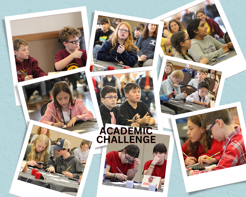 PHOTO COLLAGE OF KIDS AT ACADEMIC CHALLENGE
