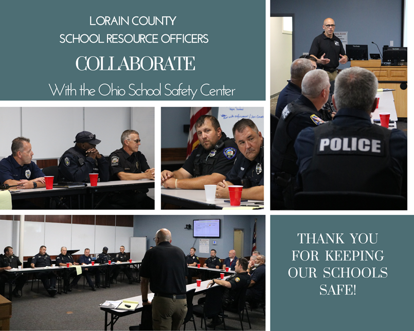 photo collage OF POLICE OFFERES IN A MEETING
