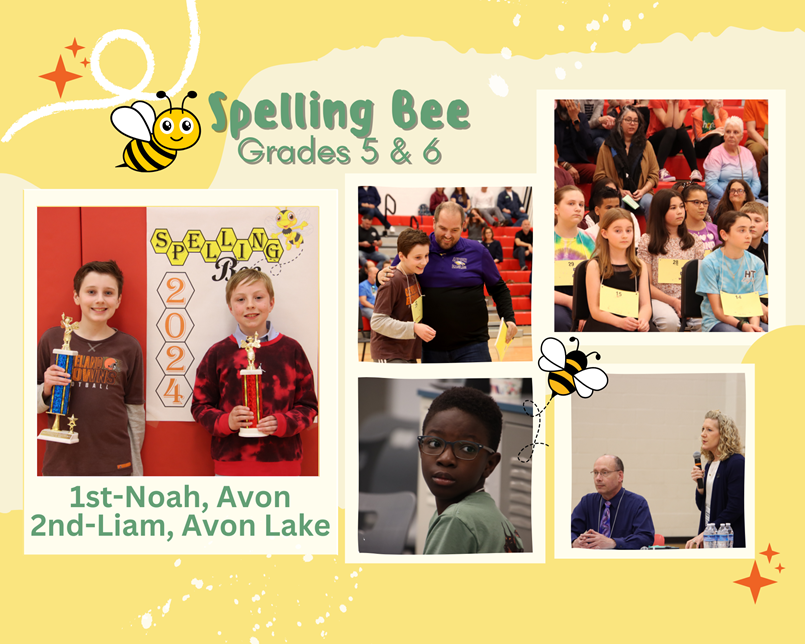 photo collage of spelling bee-2 boys holding trophies